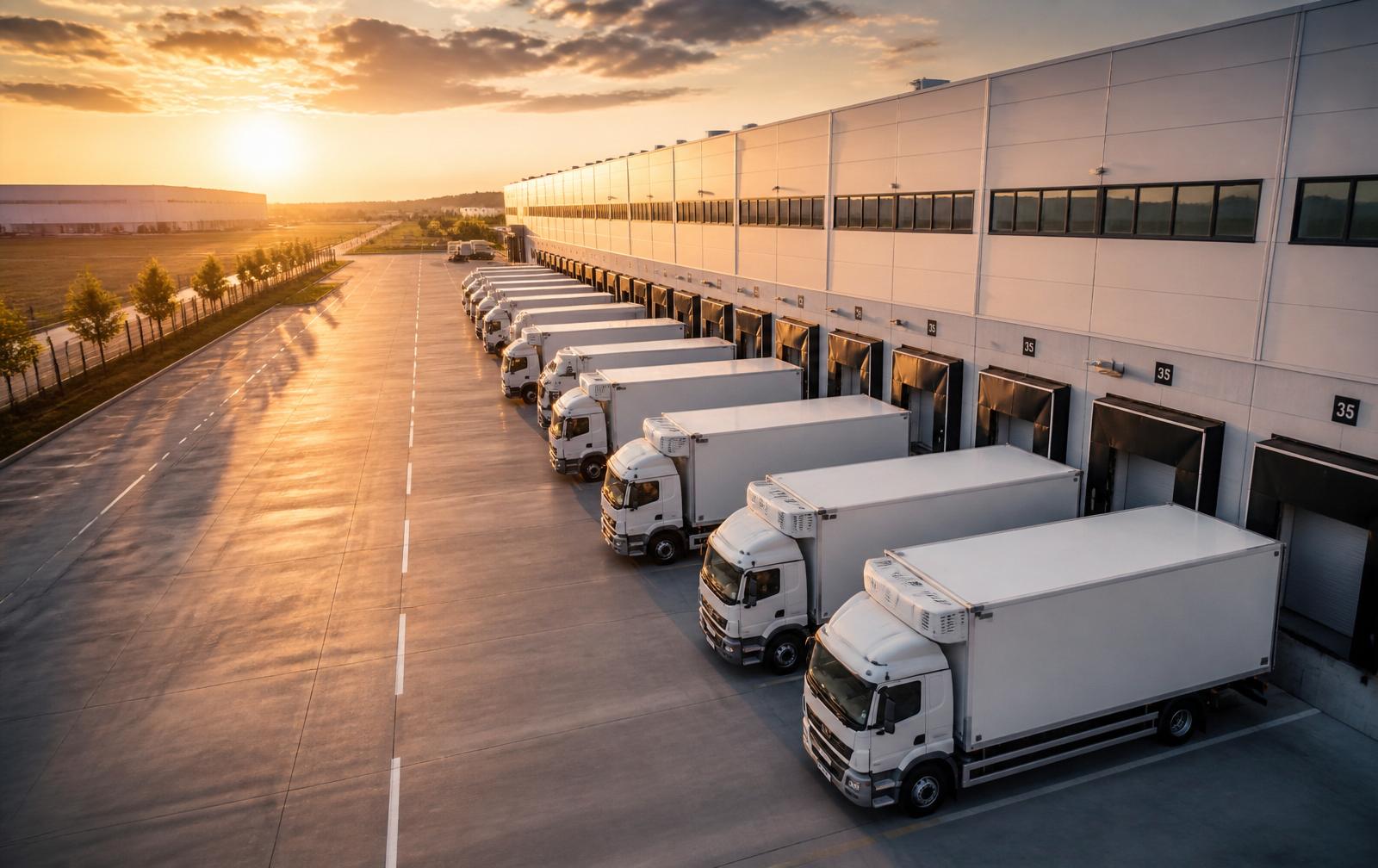 TK Distribution fleet at loading dock